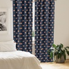 image:imageAmbesonne Ethnic Window Curtains Watercolor Style Hand Drawn Grid Pattern Hippie Folk Batik Design Lightweight Decor 2Panel Set with Rod Pocket Pair of  28 x 63 Azure BlueOrange Blue
