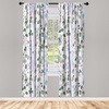 image:imageAmbesonne Ethnic Window Curtains Watercolor Style Hand Drawn Grid Pattern Hippie Folk Batik Design Lightweight Decor 2Panel Set with Rod Pocket Pair of  28 x 63 Azure BlueGreen Blue Lilac