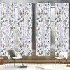 image:imageAmbesonne Ethnic Window Curtains Watercolor Style Hand Drawn Grid Pattern Hippie Folk Batik Design Lightweight Decor 2Panel Set with Rod Pocket Pair of  28 x 63 Azure BlueGreen Blue Lilac