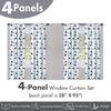 image:imageAmbesonne Ethnic Window Curtains Watercolor Style Hand Drawn Grid Pattern Hippie Folk Batik Design Lightweight Decor 2Panel Set with Rod Pocket Pair of  28 x 63 Azure BlueBlue Navy