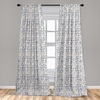 image:imageAmbesonne Ethnic Window Curtains Watercolor Style Hand Drawn Grid Pattern Hippie Folk Batik Design Lightweight Decor 2Panel Set with Rod Pocket Pair of  28 x 63 Azure BlueAzure Blue