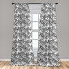 image:imageAmbesonne Ethnic Window Curtains Watercolor Style Hand Drawn Grid Pattern Hippie Folk Batik Design Lightweight Decor 2Panel Set with Rod Pocket Pair of  28 x 63 Azure BlueBlack Pale Grey
