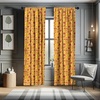 image:imageAmbesonne Ethnic Window Curtains Watercolor Style Hand Drawn Grid Pattern Hippie Folk Batik Design Lightweight Decor 2Panel Set with Rod Pocket Pair of  28 x 63 Azure BlueMustard and Vermilion
