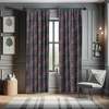 image:imageAmbesonne Ethnic Window Curtains Watercolor Style Hand Drawn Grid Pattern Hippie Folk Batik Design Lightweight Decor 2Panel Set with Rod Pocket Pair of  28 x 63 Azure BlueCoral Blue