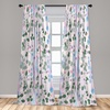 image:imageAmbesonne Ethnic Window Curtains Watercolor Style Hand Drawn Grid Pattern Hippie Folk Batik Design Lightweight Decor 2Panel Set with Rod Pocket Pair of  28 x 63 Azure BlueGreen Blue Lilac