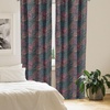 image:imageAmbesonne Ethnic Window Curtains Watercolor Style Hand Drawn Grid Pattern Hippie Folk Batik Design Lightweight Decor 2Panel Set with Rod Pocket Pair of  28 x 63 Azure BlueCoral Blue