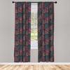 image:imageAmbesonne Ethnic Window Curtains Watercolor Style Hand Drawn Grid Pattern Hippie Folk Batik Design Lightweight Decor 2Panel Set with Rod Pocket Pair of  28 x 63 Azure BlueCoral Blue