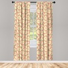 image:imageAmbesonne Ethnic Window Curtains Watercolor Style Hand Drawn Grid Pattern Hippie Folk Batik Design Lightweight Decor 2Panel Set with Rod Pocket Pair of  28 x 63 Azure BlueApple Green Beige and Red