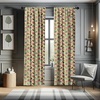 image:imageAmbesonne Ethnic Window Curtains Watercolor Style Hand Drawn Grid Pattern Hippie Folk Batik Design Lightweight Decor 2Panel Set with Rod Pocket Pair of  28 x 63 Azure BluePale Green