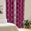 image:imageAmbesonne Ethnic Window Curtains Watercolor Style Hand Drawn Grid Pattern Hippie Folk Batik Design Lightweight Decor 2Panel Set with Rod Pocket Pair of  28 x 63 Azure BluePurple Pink