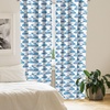 image:imageAmbesonne Ethnic Window Curtains Watercolor Style Hand Drawn Grid Pattern Hippie Folk Batik Design Lightweight Decor 2Panel Set with Rod Pocket Pair of  28 x 63 Azure BlueSea Blue White