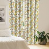 image:imageAmbesonne Ethnic Window Curtains Watercolor Style Hand Drawn Grid Pattern Hippie Folk Batik Design Lightweight Decor 2Panel Set with Rod Pocket Pair of  28 x 63 Azure BlueWhite Yellow
