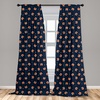 image:imageAmbesonne Ethnic Window Curtains Watercolor Style Hand Drawn Grid Pattern Hippie Folk Batik Design Lightweight Decor 2Panel Set with Rod Pocket Pair of  28 x 63 Azure BlueOrange Blue