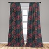 image:imageAmbesonne Ethnic Window Curtains Watercolor Style Hand Drawn Grid Pattern Hippie Folk Batik Design Lightweight Decor 2Panel Set with Rod Pocket Pair of  28 x 63 Azure BlueCoral Blue