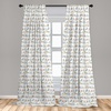 image:imageAmbesonne Ethnic Window Curtains Watercolor Style Hand Drawn Grid Pattern Hippie Folk Batik Design Lightweight Decor 2Panel Set with Rod Pocket Pair of  28 x 63 Azure BlueBlue Multicolor