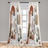 image:imageAmbesonne Ethnic Window Curtains Watercolor Style Hand Drawn Grid Pattern Hippie Folk Batik Design Lightweight Decor 2Panel Set with Rod Pocket Pair of  28 x 63 Azure BlueLaurel Green Cinnamon