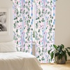 image:imageAmbesonne Ethnic Window Curtains Watercolor Style Hand Drawn Grid Pattern Hippie Folk Batik Design Lightweight Decor 2Panel Set with Rod Pocket Pair of  28 x 63 Azure BlueGreen Blue Lilac
