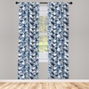 image:imageAmbesonne Ethnic Window Curtains Watercolor Style Hand Drawn Grid Pattern Hippie Folk Batik Design Lightweight Decor 2Panel Set with Rod Pocket Pair of  28 x 63 Azure BlueBlue Indigo