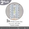 image:imageAmbesonne Ethnic Window Curtains Watercolor Style Hand Drawn Grid Pattern Hippie Folk Batik Design Lightweight Decor 2Panel Set with Rod Pocket Pair of  28 x 63 Azure BlueBlue Navy