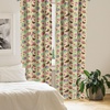 image:imageAmbesonne Ethnic Window Curtains Watercolor Style Hand Drawn Grid Pattern Hippie Folk Batik Design Lightweight Decor 2Panel Set with Rod Pocket Pair of  28 x 63 Azure BluePale Green