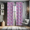 image:imageAmbesonne Ethnic Window Curtains Watercolor Style Hand Drawn Grid Pattern Hippie Folk Batik Design Lightweight Decor 2Panel Set with Rod Pocket Pair of  28 x 63 Azure BlueCream Pink