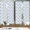 image:imageAmbesonne Ethnic Window Curtains Watercolor Style Hand Drawn Grid Pattern Hippie Folk Batik Design Lightweight Decor 2Panel Set with Rod Pocket Pair of  28 x 63 Azure BlueBlue Navy