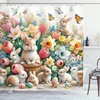 image:imageAmbesonne Eucalyptus Leaves Shower Curtain Modern Geometric Nature Mid Century Boho with Peachy Details Cloth Fabric Bathroom Decor Set with Hooks 69 W x 84 L Orange Dark Sea GreenBeige Coral Multicolor