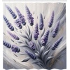 image:imageAmbesonne Eucalyptus Leaves Shower Curtain Modern Geometric Nature Mid Century Boho with Peachy Details Cloth Fabric Bathroom Decor Set with Hooks 69 W x 84 L Orange Dark Sea GreenPurpleblue Pale Purple