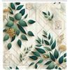 image:imageAmbesonne Eucalyptus Leaves Shower Curtain Modern Geometric Nature Mid Century Boho with Peachy Details Cloth Fabric Bathroom Decor Set with Hooks 69 W x 84 L Orange Dark Sea GreenDark Teal Amber Ivory