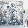 image:imageAmbesonne Eucalyptus Leaves Shower Curtain Modern Geometric Nature Mid Century Boho with Peachy Details Cloth Fabric Bathroom Decor Set with Hooks 69 W x 84 L Orange Dark Sea GreenSlate Blue and Burgundy