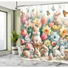 image:imageAmbesonne Eucalyptus Leaves Shower Curtain Modern Geometric Nature Mid Century Boho with Peachy Details Cloth Fabric Bathroom Decor Set with Hooks 69 W x 84 L Orange Dark Sea GreenBeige Coral Multicolor