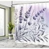 image:imageAmbesonne Eucalyptus Leaves Shower Curtain Modern Geometric Nature Mid Century Boho with Peachy Details Cloth Fabric Bathroom Decor Set with Hooks 69 W x 84 L Orange Dark Sea GreenPale Lilac Purpleblue