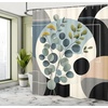 image:imageAmbesonne Eucalyptus Leaves Shower Curtain Modern Geometric Nature Mid Century Boho with Peachy Details Cloth Fabric Bathroom Decor Set with Hooks 69 W x 84 L Orange Dark Sea GreenBlack Blue Grey and Green