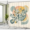 image:imageAmbesonne Eucalyptus Leaves Shower Curtain Modern Geometric Nature Mid Century Boho with Peachy Details Cloth Fabric Bathroom Decor Set with Hooks 69 W x 84 L Orange Dark Sea GreenOrange Dark Sea Green