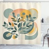 image:imageAmbesonne Eucalyptus Leaves Shower Curtain Modern Geometric Nature Mid Century Boho with Peachy Details Cloth Fabric Bathroom Decor Set with Hooks 69 W x 84 L Orange Dark Sea GreenOrange Dark Sea Green