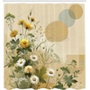 image:imageAmbesonne Eucalyptus Leaves Shower Curtain Modern Geometric Nature Mid Century Boho with Peachy Details Cloth Fabric Bathroom Decor Set with Hooks 69 W x 84 L Orange Dark Sea GreenIvory Sage Green Mustard