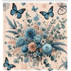 image:imageAmbesonne Eucalyptus Leaves Shower Curtain Modern Geometric Nature Mid Century Boho with Peachy Details Cloth Fabric Bathroom Decor Set with Hooks 69 W x 84 L Orange Dark Sea GreenBlush and Sea Blue