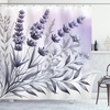 image:imageAmbesonne Eucalyptus Leaves Shower Curtain Modern Geometric Nature Mid Century Boho with Peachy Details Cloth Fabric Bathroom Decor Set with Hooks 69 W x 84 L Orange Dark Sea GreenPale Lilac Purpleblue