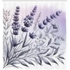 image:imageAmbesonne Eucalyptus Leaves Shower Curtain Modern Geometric Nature Mid Century Boho with Peachy Details Cloth Fabric Bathroom Decor Set with Hooks 69 W x 84 L Orange Dark Sea GreenPale Lilac Purpleblue