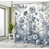 image:imageAmbesonne Eucalyptus Leaves Shower Curtain Modern Geometric Nature Mid Century Boho with Peachy Details Cloth Fabric Bathroom Decor Set with Hooks 69 W x 84 L Orange Dark Sea GreenSlate Blue and Burgundy