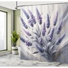 image:imageAmbesonne Eucalyptus Leaves Shower Curtain Modern Geometric Nature Mid Century Boho with Peachy Details Cloth Fabric Bathroom Decor Set with Hooks 69 W x 84 L Orange Dark Sea GreenPurpleblue Pale Purple