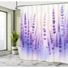 image:imageAmbesonne Eucalyptus Leaves Shower Curtain Modern Geometric Nature Mid Century Boho with Peachy Details Cloth Fabric Bathroom Decor Set with Hooks 69 W x 84 L Orange Dark Sea GreenLilac Off White
