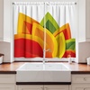 image:imageAmbesonne Fitness Kitchen Curtains Motivation Regular Exercise Theme Fitness Words Checkered Backdrop Typography Window Drapes 2 Panel Set for Kitchen Cafe Decor 55 x 39 Pale Blue WhiteOrange Green