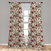 image:imageAmbesonne Flower Curtains Wild Flowers Poppies and Daisies Rural Nature Scenery in Meadows Rustic Window Treatments 2 Panel Set for Living Room Bedroom Pair of  28 x 84 White YellowForest Green and Vermilion