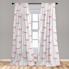 image:imageAmbesonne Flower Curtains Wild Flowers Poppies and Daisies Rural Nature Scenery in Meadows Rustic Window Treatments 2 Panel Set for Living Room Bedroom Pair of  28 x 84 White YellowWhite Pink