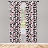 image:imageAmbesonne Flower Curtains Wild Flowers Poppies and Daisies Rural Nature Scenery in Meadows Rustic Window Treatments 2 Panel Set for Living Room Bedroom Pair of  28 x 84 White YellowCoral Pink