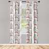 image:imageAmbesonne Flower Curtains Wild Flowers Poppies and Daisies Rural Nature Scenery in Meadows Rustic Window Treatments 2 Panel Set for Living Room Bedroom Pair of  28 x 84 White YellowPale Grey Hot Pink and Green