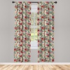 image:imageAmbesonne Flower Curtains Wild Flowers Poppies and Daisies Rural Nature Scenery in Meadows Rustic Window Treatments 2 Panel Set for Living Room Bedroom Pair of  28 x 84 White YellowForest Green and Vermilion