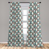 image:imageAmbesonne Flower Curtains Wild Flowers Poppies and Daisies Rural Nature Scenery in Meadows Rustic Window Treatments 2 Panel Set for Living Room Bedroom Pair of  28 x 84 White YellowPale Slate Blue and Vermilion