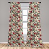 image:imageAmbesonne Flower Curtains Wild Flowers Poppies and Daisies Rural Nature Scenery in Meadows Rustic Window Treatments 2 Panel Set for Living Room Bedroom Pair of  28 x 84 White YellowForest Green and Vermilion